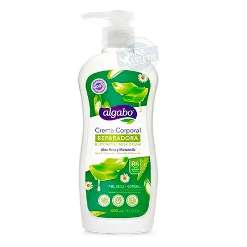 CREMA CORPORAL HIDRATANTE CON DOSIFICADOR 400 ML ALGABO